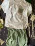 嘟嘟家宝宝夏款短袖T恤套装儿童休闲T恤防蚊裤卡通衣服夏装女童两件套潮 绿色套装 100 实拍图