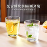 GIANXI玻璃水杯锤纹家用玻璃杯早餐果汁牛奶杯茶杯300ml*6节日礼物 实拍图