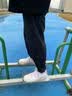 雄俑冰丝裤子男款夏季薄款速干休闲裤男宽松阔腿裤男九分运动工装长裤 黑色束脚+浅灰束脚 XL （建议110-130） 实拍图