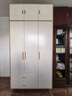 林氏家居成品衣柜卧室小户型收纳柜储物柜实木脚衣橱国家补贴橱柜JC18D 【E0级三门|带抽】1.2m衣柜+顶柜 实拍图