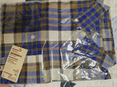 无印良品（MUJI）男式 马德拉斯格纹纽扣领短袖衬衫男士衬衣外套纯棉全棉 AC1W8A4S 藏青色格纹 XL （180/104A） 实拍图