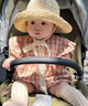 babylove男女宝宝帽子草帽夏季遮阳帽婴幼儿太阳帽儿童外出渔夫帽草编帽 实拍图