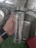 希诺（HEENOOR）玻璃杯男士双层防烫抗菌泡茶杯办公室家用车载水杯定制送生日礼物 升级抗菌款-410ml-墨晶小熊杯盖 实拍图
