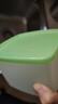 特百惠（Tupperware）800ml*2方形保鲜盒食品级冰箱冷藏密封收纳盒水果储物盒绿色盖 实拍图