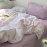 卡丝迪尔 KISS DEAR全棉床上四件套纯棉床笠款宿舍被套罩1.5x2米床单三件套床上用品 M花颜策粉【100%精梳全棉】 1.5/1.8m 床单款 四件套-被200*230 实拍图