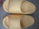 果洛菲（GUOLUOFEI）踩屎感拖鞋男夏季厚底eva浴室情侣凉拖鞋女款可外穿 奶黄 40-41 实拍图