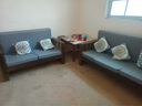 什悦印居实木沙发组合小户型家用新中式客厅沙发冬夏两用经济型全实木沙发 【双人款】柚木色（送坐垫+靠背垫+抱枕） 实拍图