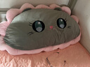 物枕居 可爱靠枕床头抱枕女生睡觉款专用床上靠垫大靠背寝室卡通枕头 灰色猫咪 大号100*45cm(有内胆可拆洗) 实拍图