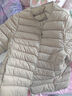 啄木鸟品牌女装轻薄羽绒棉服大码内胆加厚保暖2025年冬季新款棉衣袄外套 卡其色 2XL 110-120斤 实拍图