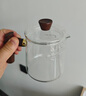 月牙公道茶壶玻璃耐高温过滤茶壶茶水分离一体加厚茶壶 月牙款600ML【木盖】 实拍图