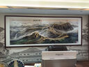 菲伦美国画山水画聚宝盆客厅装饰画办公室挂画风景靠山图书房茶室壁画 聚宝盆锦绣山川 48*118cm相纸+典雅红褐实木框 实拍图