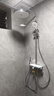 九牧（JOMOO）淋浴花洒套装自动除垢贴墙大置物强力喷枪喷头家用淋浴器花洒全套 按键启停温度记忆花洒-36618银色 实拍图