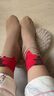 猫人【卡通圣诞袜】女士袜子女红色本命年抑菌保暖中筒袜棉质礼物 实拍图