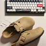 BIRKENSTOCK勃肯德国进口男女款涂油皮软底复古Boston包头拖鞋 棕色常规版1018147 41 实拍图