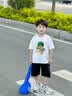 真维斯男童裤子工装裤夏季儿童痞帅套装中大童新款潮流短袖t恤薄款童装 【纯棉短袖+工装裤套装】01 130 【45-56斤】柔软亲肤不起球 实拍图