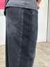 卡宾（CABBEEN）【宽松黑牛】轻薄休闲牛仔裤男2025夏季超柔纱线垂感宽松长裤 煤黑色01 2XL /185/54 实拍图