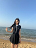 范德安（BALNEAIRE）高端连体裙式泳衣女防晒温泉度假抗氯显瘦塑身时尚保守 经典黑M 实拍图