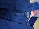 AEMAPE苹果纯棉秋冬季牛仔裤中老年高腰深裆宽松直筒爸爸装百搭加绒长裤 （厚款）D款#浅蓝色 36 (2尺8) 实拍图