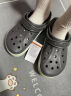 卡骆驰crocs洞洞鞋贝雅卡骆班轻便耐磨一脚蹬休闲鞋|205089 石板灰/青柠绿-0GX 39 (240mm) 实拍图