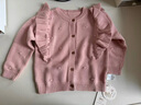 OAK FAMILY新品秋冬新品长袖毛衣全棉开衫女宝宝针织衫轻暖纯棉薄外套 粉色 120 cm 实拍图