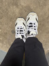 斯凯奇黑白金|男鞋秋冬季经典熊猫鞋增高透气时尚校园复古老爹鞋666114 实拍图