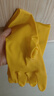 巧姨橡胶手套劳保工作耐磨耐用胶皮防水洗衣服洗碗女厨房家用 黄色加厚5双装 S(小码) 实拍图