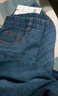 千纸鹤男士黑色牛仔裤春秋新款直筒宽松休闲长裤男生裤子男潮82791 01D牛仔黑 加绒 32 (2尺5) 实拍图