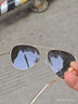 雷米太阳眼镜男款开车偏光墨镜女个性眼睛蛤蟆镜司机驾驶镜潮 H3026 砂金框 海蓝偏光片 实拍图