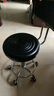 科润吧台椅升降酒吧椅子家用靠背凳前台滑轮椅美容理发座椅实验室转椅 【3级气杆-靠背款】油蜡皮-黑色 顺滑静音万向轮（不磨地板） 实拍图