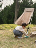 牧高笛（MOBIGARDEN）折叠椅 户外露营野餐折叠网布懒人椅月亮椅 NX23665023 细沙黄 实拍图