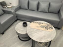 柏莱帝尼（Bolatine）实木茶几客厅岩板轻奢小户型可伸缩圆形茶几桌 黑架灰柜【70阿玛尼+50阿玛尼】 实拍图