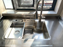 箭牌（ARROW） 港湾式水槽单槽洗菜盆304不锈钢厨房小户型水池台中台下过滤集渣 【升级压纹原色】58*43槽+不锈钢抽拉龙头 实拍图