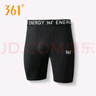 361°紧身短裤男运动速干五分裤高弹压缩健身房训练田径马拉松跑步裤子 黑色紧身5分裤【速干高弹】 XL 实拍图