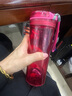 特百惠（Tupperware）水杯400ml晶彩茶韵随手杯学生运动防漏塑料杯车载便携杯子 400ml活力粉 实拍图