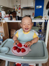 三条小鱼儿童餐椅婴幼儿吃饭座椅多功能宝宝餐椅小孩可调节肯德基婴儿餐椅 绿色加厚【双餐盘+万向轮+坐垫】 高低可调/分离双餐盘 实拍图