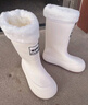 DG&DU雨鞋女款2025新款高筒防水防滑雨靴加绒长筒水鞋时尚学生软底水靴 【防水口款-防水防滑】白色 38/39【码数偏小】 实拍图