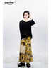矜持范裙子女夏季2025新款半身裙裤女复古感洋气碎花裙裤女高腰气质减龄 黄花色(整件烫) L 实拍图