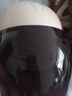 新日【许妍同款】3c认证新国标电动车头盔四季爆款遮阳防晒安全半盔正品直发A类头盔 茶色长镜 米白色 实拍图