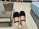 同源和老北京布鞋女春夏舒适舞蹈妈妈鞋酒店防滑软底平绒艾草工作鞋加绒 黑色 37 实拍图