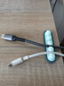 【京东物流】桌面固定理线器 硅胶电线整理收纳集线器自粘绕线器数据线缠线器 蓝色-1个装 实拍图