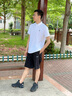 卡宾（CABBEEN）【棋盘格提花】宽松休闲短裤男2024夏新款潮牌运动五 煤黑色01 XL (180) 52 实拍图