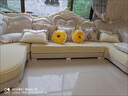 银拱门欧式布艺沙发客厅组合U型双贵妃实木沙发大小户型美式奢华可拆洗 浅蓝色4米(免洗科技布) 沙发+茶几 实拍图