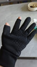TEAEGG骑行户外手套点胶防滑漏山地公路车骑行装备两指分指触屏薄款手套 漏两指加厚黑色 实拍图