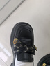 百思图商场同款时尚学院蝴蝶结乐福鞋女单鞋WA399AA4 黑色 37 实拍图
