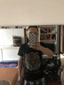 狄帝鲨 欧洲站夏季新款潮流时尚男装烫钻冰丝t恤男印花棉质短袖男士上衣 港湾-D034纯棉【黑色】 XL 实拍图