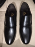 星头啄木鸟皮鞋男款100%全牛皮商务正装真皮软底套脚休闲鞋男士结婚新郎鞋子 9608黑色 38 实拍图