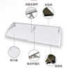 铝合金雨棚户外屋檐遮雨棚门头防雨搭家用遮阳棚窗户阳台庭院雨篷 加厚水槽铝合金支架+实心耐力板 伸出80*贴墙200cm-（配3支架） 实拍图