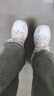斯凯奇（Skechers）女鞋夏季小白鞋蕾丝休闲运动熊猫鞋黑色增高厚底老爹鞋11959 白色/WHT 39.5 尺码偏大，建议选小半码 实拍图