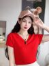 原创新款设计美人腰气质时尚项链个性爆款锁骨轻奢项链女款 气质百搭绿色时尚项链 【平台已认证】 实拍图