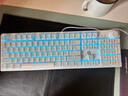 惠普（HP） K10G有线机械键盘 网吧电竞游戏 104键发光全尺寸背光机械键盘自定义宏功能全键无冲办公游戏键盘 K10G机械键盘冰雪白【冰蓝光青轴】 实拍图